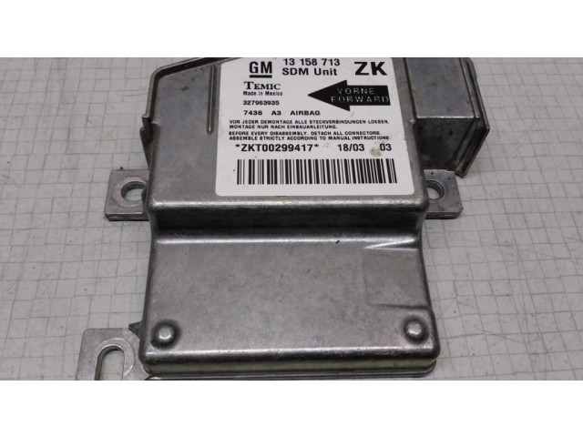 Блок подушек безопасности 13158713, 327963935   Opel Meriva A