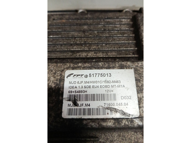 Блок управления двигателя 51775013 Fiat Idea