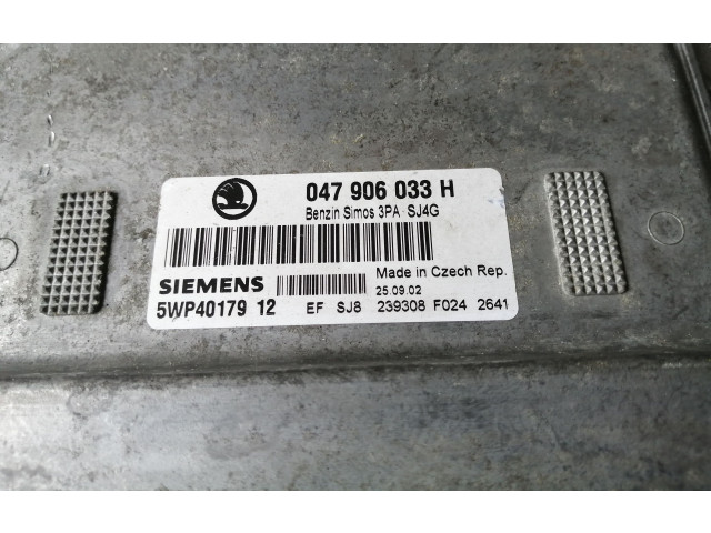 Блок управления двигателя 047906033H, 5WP40179 Skoda Fabia Mk1 (6Y)