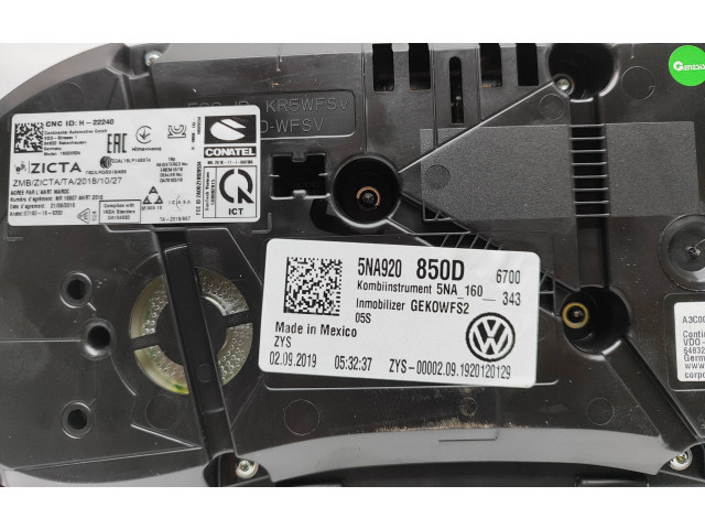 Přístrojová deska  Volkswagen Tiguan Allspace 2020 5N4920850D, 5NA920850D  