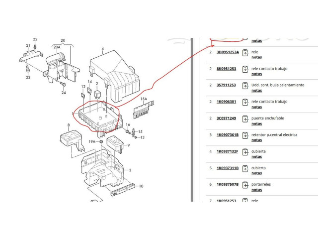Pojistková skříňka Řídící jednotka BSM 1K0937124K   Volkswagen Caddy 2005