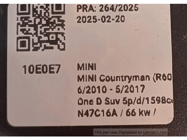 Přístrojová deska Mini Cooper Countryman R60 2010 62109325821