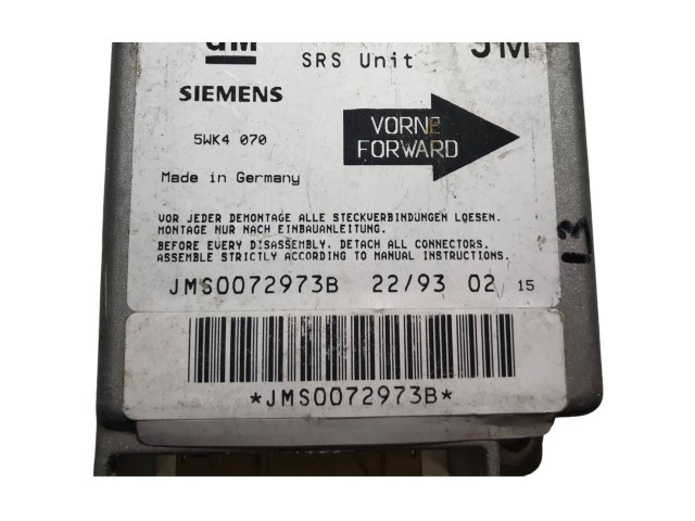 Блок подушек безопасности 90462072, JMS0072973B   Opel Vectra A