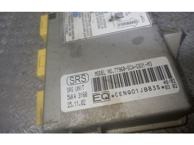 Блок подушек безопасности 5WK43160, 77960SCAG931M3 Honda CR-V