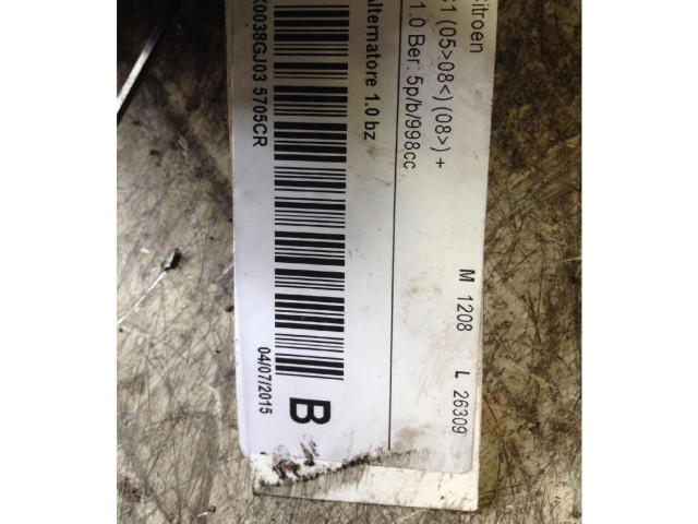 Генератор    Citroen C1 1.0     