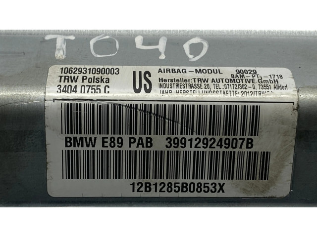 Подушка безопасности пассажира 72129129249, 9129249 BMW Z4 E89