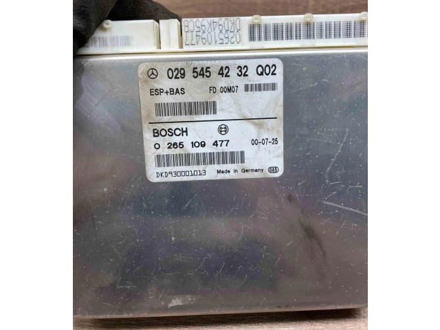 ESP (stabilumo sistemos) valdymo blokas 0295454232, 0265109477 Mercedes-Benz W168