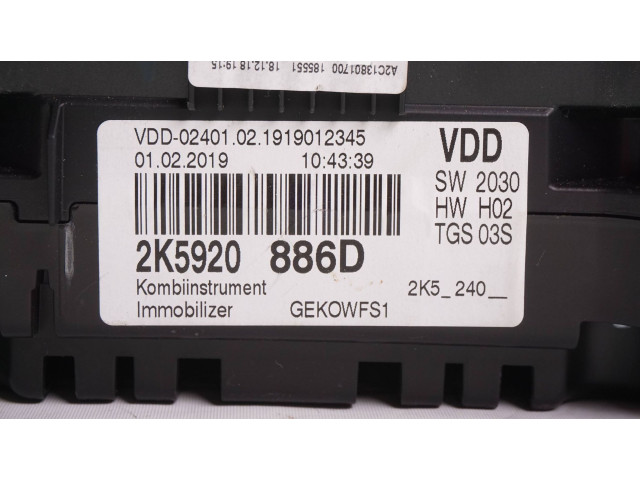 Панель приборов 2K5920886D Volkswagen Caddy