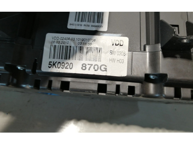 Панель приборов 5G0920870G Volkswagen Golf VI