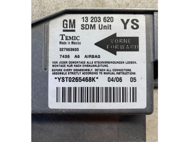 Блок подушек безопасности 327963935, 13203620   Opel Meriva A