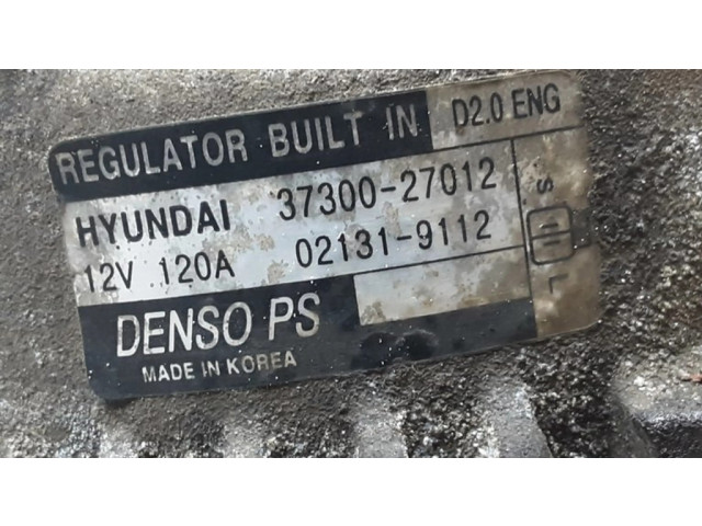 Генератор 3730027012, 12V120A Hyundai Trajet 2.0
