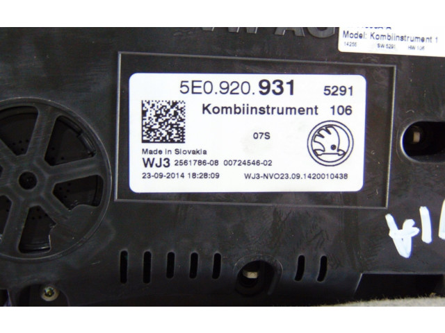 Панель приборов    Skoda Octavia Mk3 (5E)       