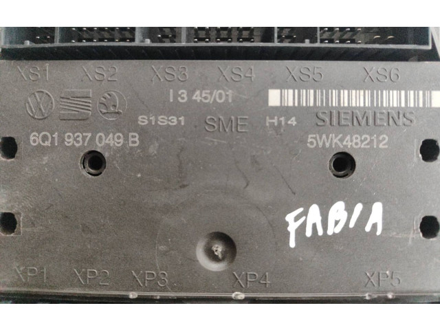 Блок комфорта 6Q1937049B, 5WK48212 Skoda Fabia Mk1 (6Y)