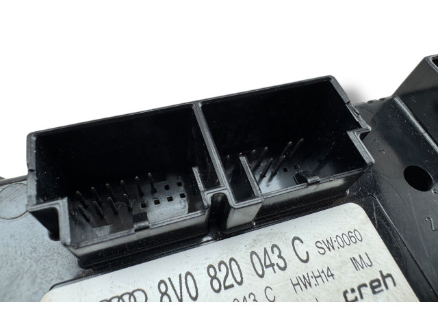 Блок управления климат-контролем 8V0820043C, 151162300018   Audi A3 S3 A3 Sportback 8P