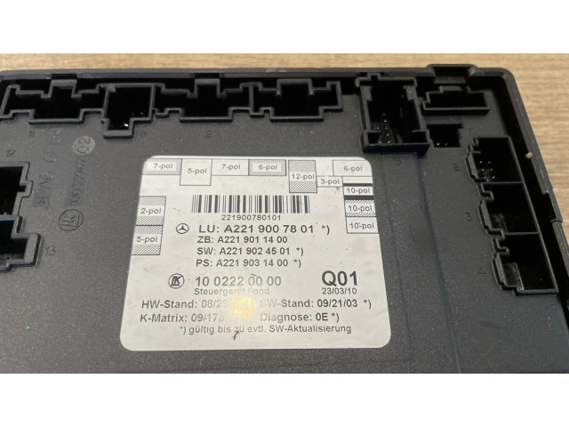 Блок комфорта A2219007801 Mercedes-Benz S W221