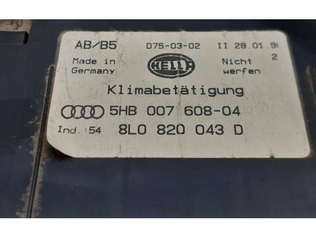 Блок управления климат-контролем 8L0820043D Audi A3 S3 8L