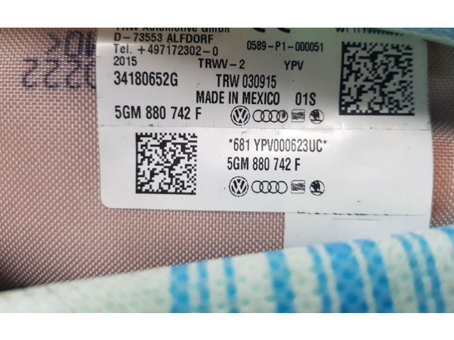 Боковая подушка безопасности 5G4880742A, 5G4880742D   Volkswagen Golf VII