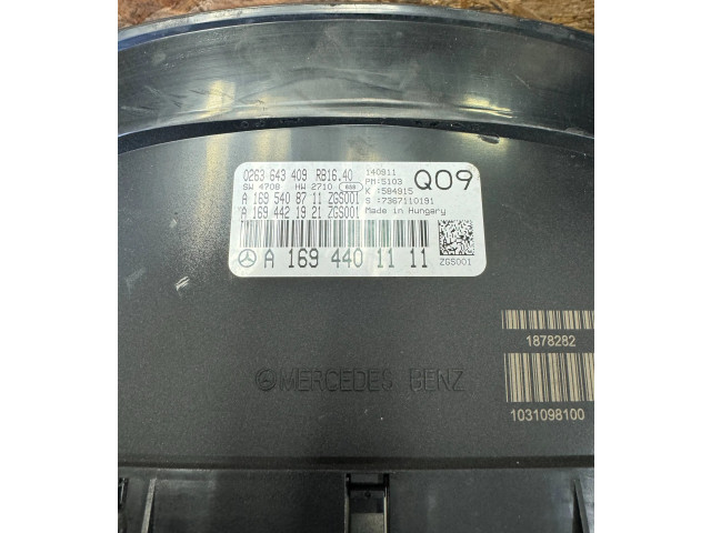 Панель приборов A1694401111, 0263643409   Mercedes-Benz A W169       