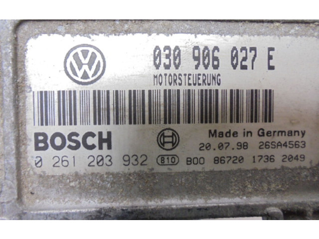 Řídící jednotka 030906027E, 030906027E Volkswagen Polo III 6N 6N2 6NF 1998