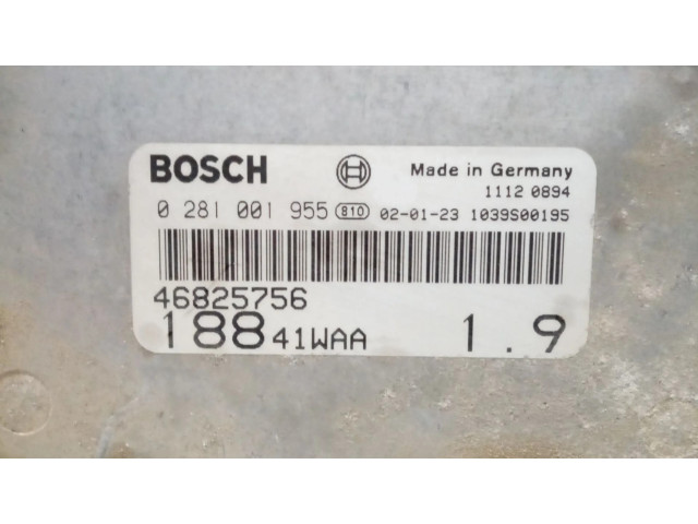 Řídící jednotka 46825756, 0281001955 Fiat Punto Evo 2002