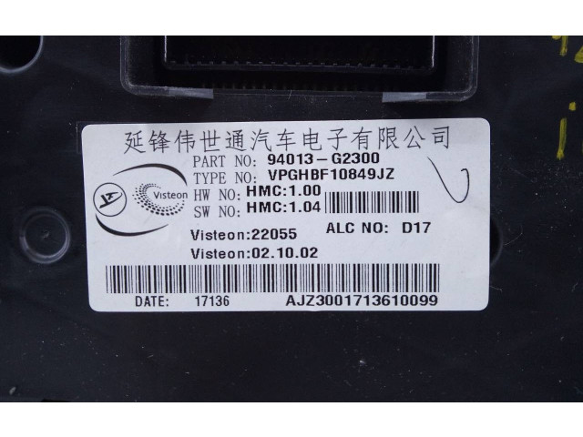 Панель приборов 94013G2300, VPGHBF10849JE   Hyundai Ioniq       