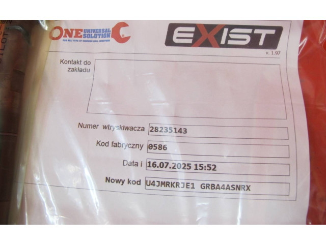 Vstřikovač 28235143, 33800-2A760 KIA Venga D4FC