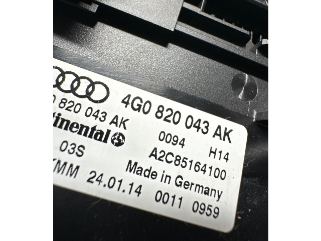 Блок управления климат-контролем 4G0820043AK, A2C85164100   Audi A6 S6 C7 4G