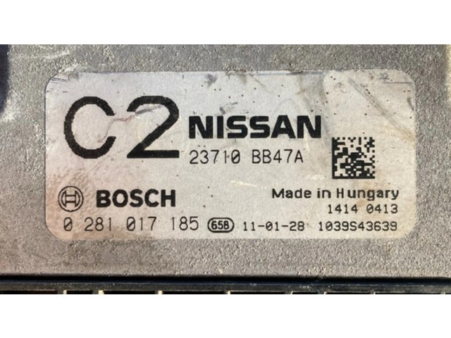 Řídící jednotka 23710BB47A, 0281017185 Nissan Qashqai 2011