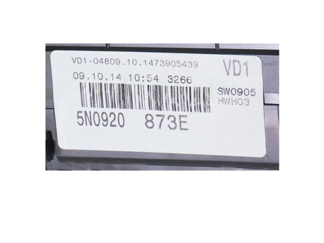 Přístrojová deska  Volkswagen Tiguan 2015 5N0920873EV  