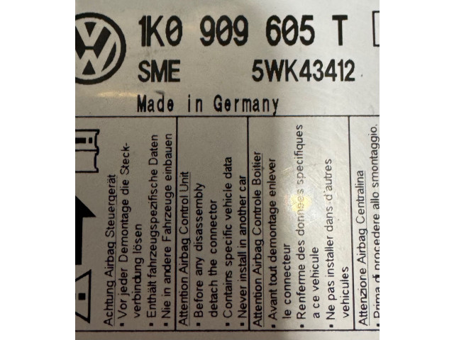 Блок подушек безопасности 1K0909605T Skoda Octavia Mk2 (1Z)