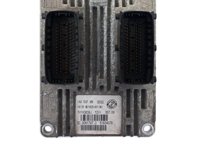 Блок управления двигателем Блок управления 51834078, 7HYHD83BJ Lancia Ypsilon