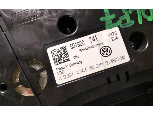 Geschwindigkeitsmesser Cockpit 5G1920741   Volkswagen Golf VII       