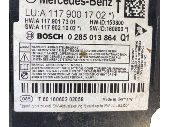 Блок подушек безопасности A1179001702, A1179017301 Infiniti QX30