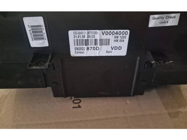 Přístrojová deska Volkswagen Tiguan 2012 5N0920870D