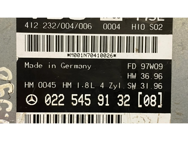 Řídící jednotka 0225459132, A2105400373 Mercedes-Benz C W202 1997