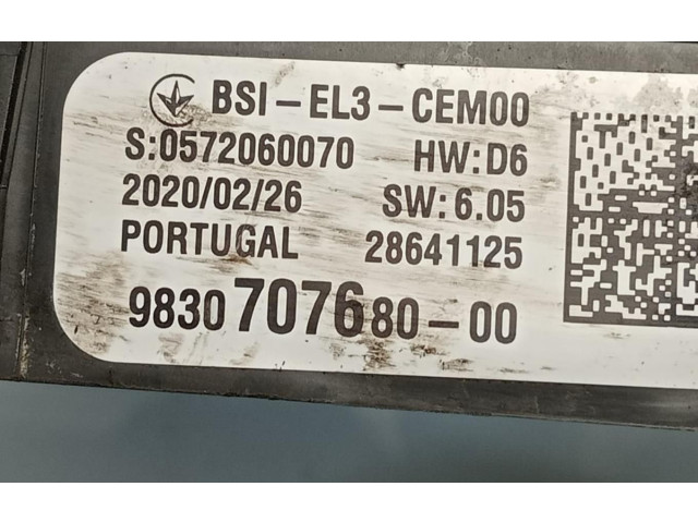   Pojistková skříňka 9830707680   Citroen Berlingo 2020