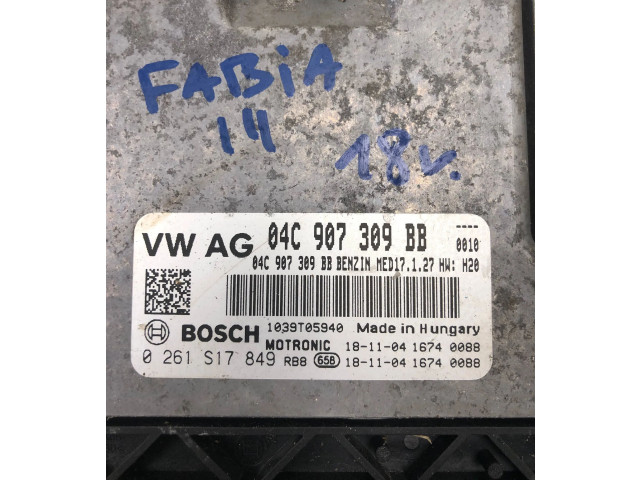 Блок управления двигателя 04C907309BB Skoda Fabia Mk3 (NJ)