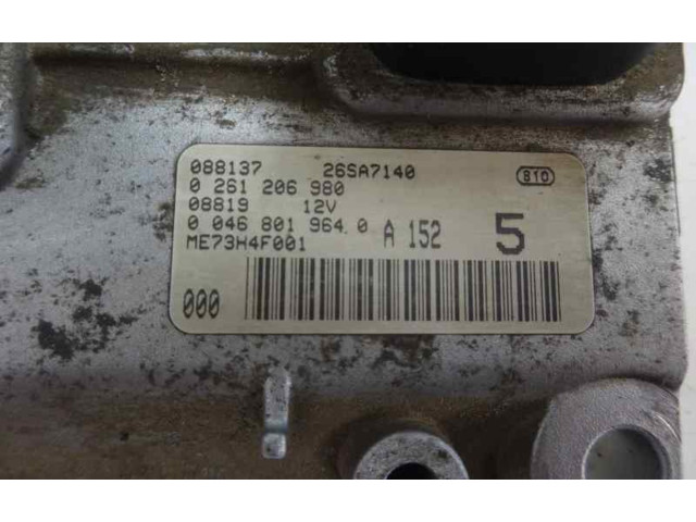 Řídící jednotka 0261206980 Fiat Punto Evo 2000