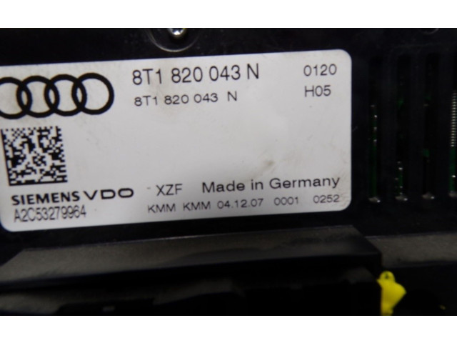 Блок управления климат-контролем 8T1820043N, 8T1820043N Audi A4 Allroad
