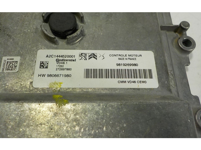 Блок управления двигателя 1629042780, 9806671980 Citroen C3 Aircross