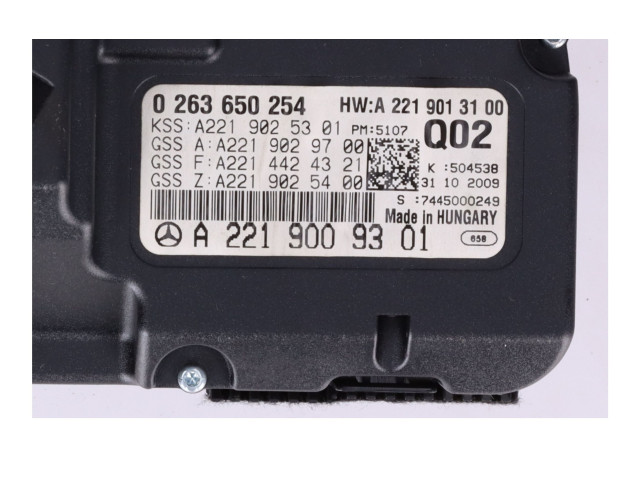 Přístrojová deska Mercedes-Benz S W221 2010 A2219009301