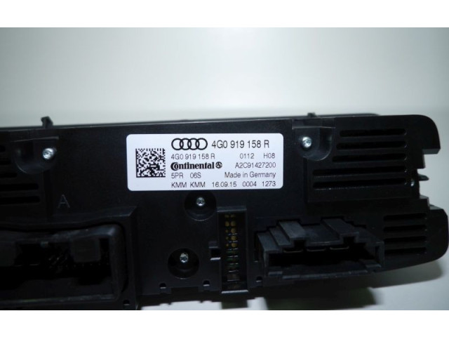 Блок управления климат-контролем 4G0919158R, 4G0919158R Audi A6 S6 C7 4G