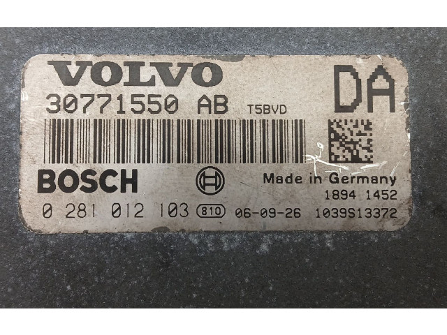 Блок управления двигателя 30771550AB, 0281012103 Volvo XC90