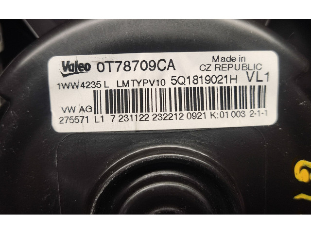 Вентилятор печки 5Q1819021H, 5Q0907521C Volkswagen Jetta USA