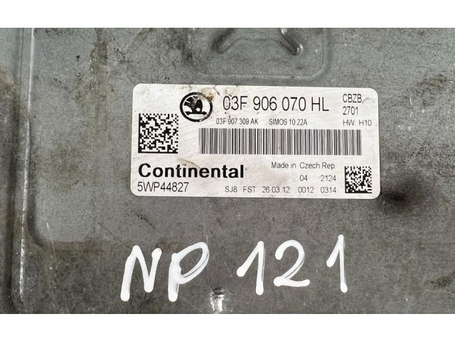 Блок управления двигателя 03F906070HL, NP121 Skoda Fabia Mk2 (5J)