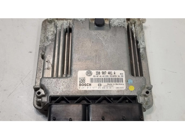 Блок управления двигателя 3D0907401A, 0281013677 Volkswagen Phaeton