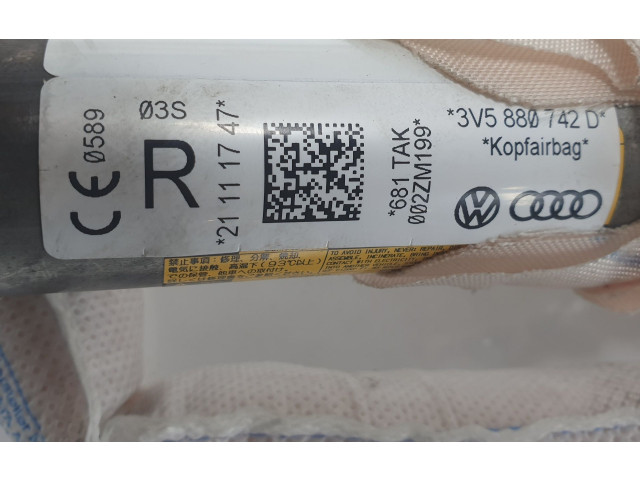 Боковая подушка безопасности 3V5880742D, 3V5880742D   Skoda Superb B8 (3V)