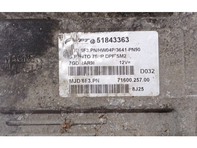 Řídící jednotka 51843363, 51843363   Fiat Punto (199) 2009