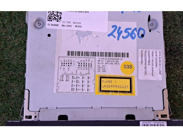 Турбина Радио/ проигрыватель CD/DVD / навигация Audi A3 S3 8P  8P0035186S, 8P0035186S         
