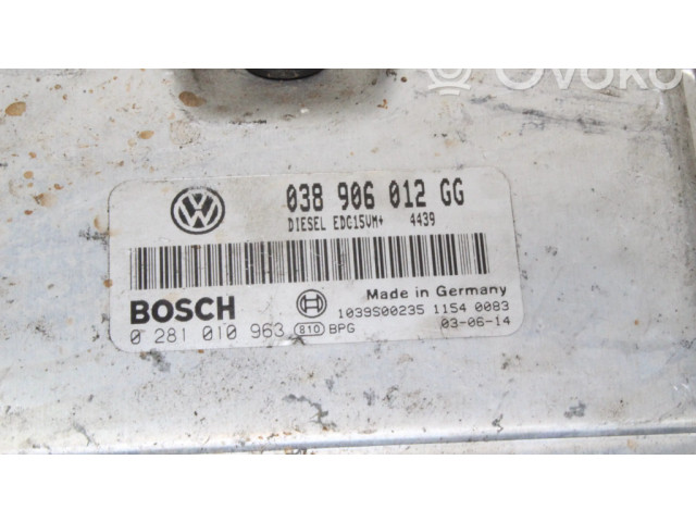 Блок управления двигателя 038906012GG, 0281010963   Skoda Fabia Mk1 (6Y)